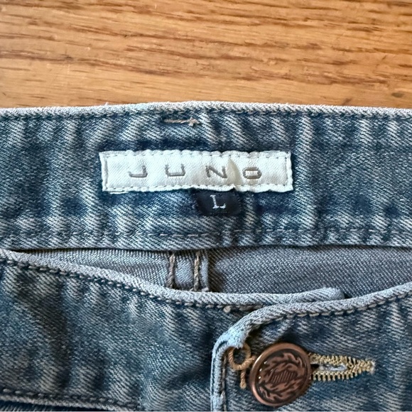 Juno Mid Rise Flare Jeans with Natural Fading - Picture 3 of 4